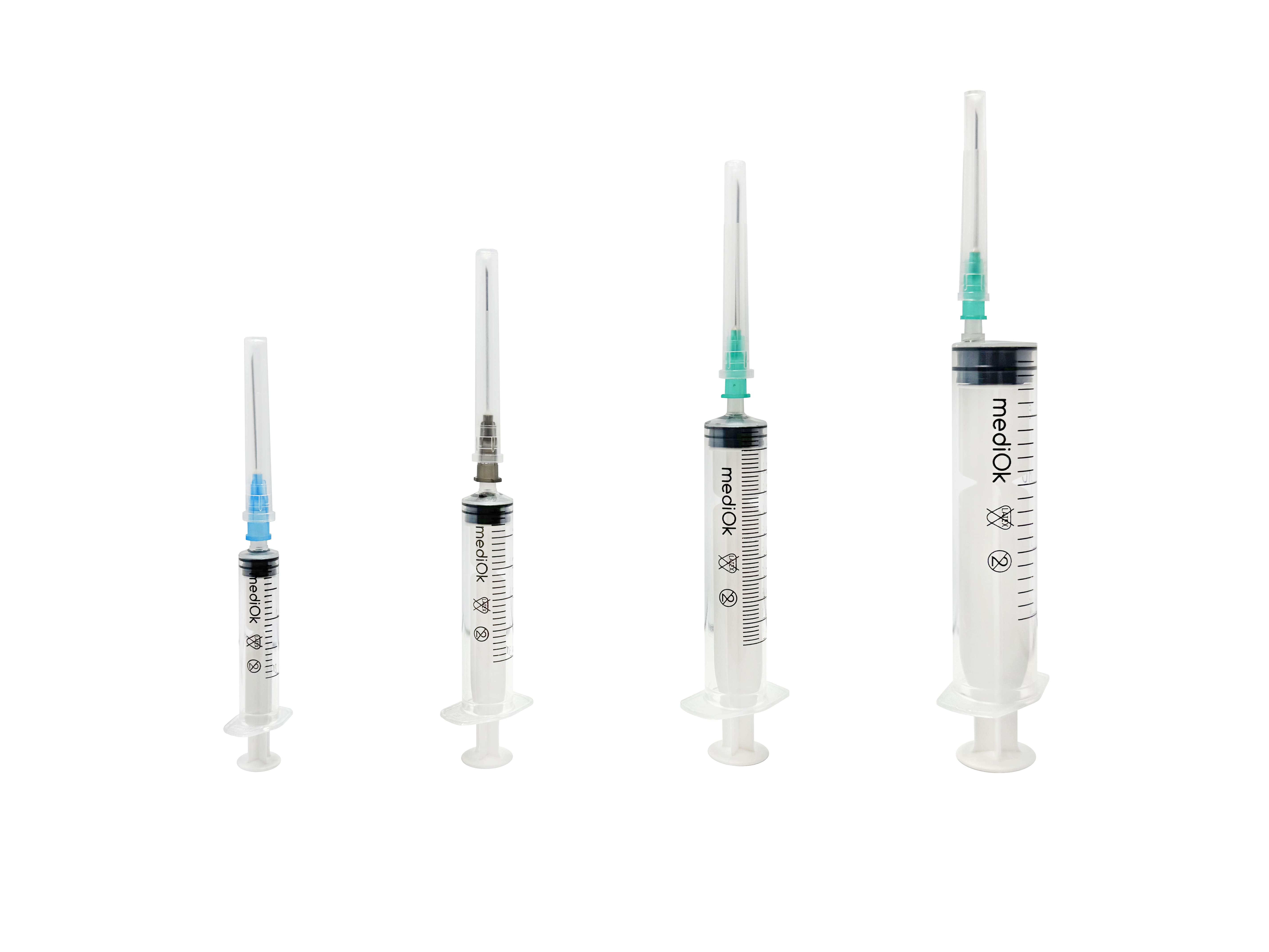 Шприц ін’єкційний трикомпонентний, одноразовий, стерильний з голкою mediOk® Luer Slip, 5 мл (ml) з голкою 22G 0.7x40 мм (mm)